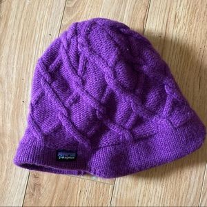 Patagonia Purple Cable Knit Beanie - Women's